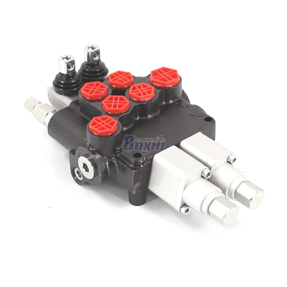 P80AFT-2QTW1 수동 2 스풀 모노블럭 방향 제어 밸브