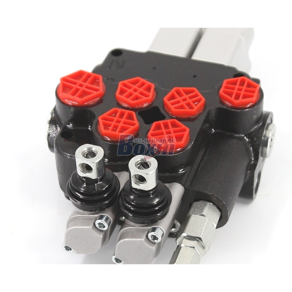 P80AFT-2QTW1 Manual 2 Spool Monoblock Directional Valve for Hydraulic Systems detail image