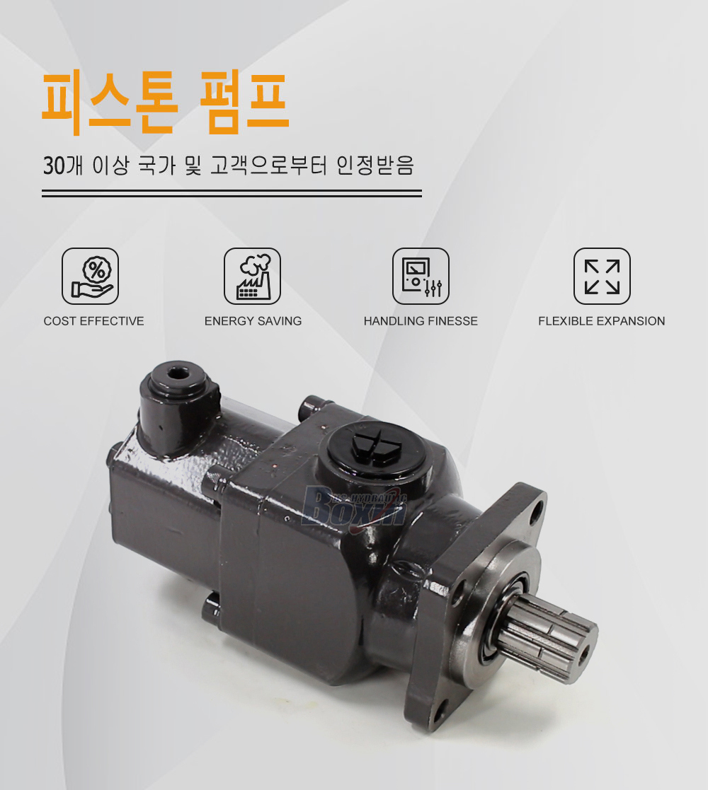 B6-50 50 cc/회전 25 MPa (3625 psi) 유압 피스톤 펌프