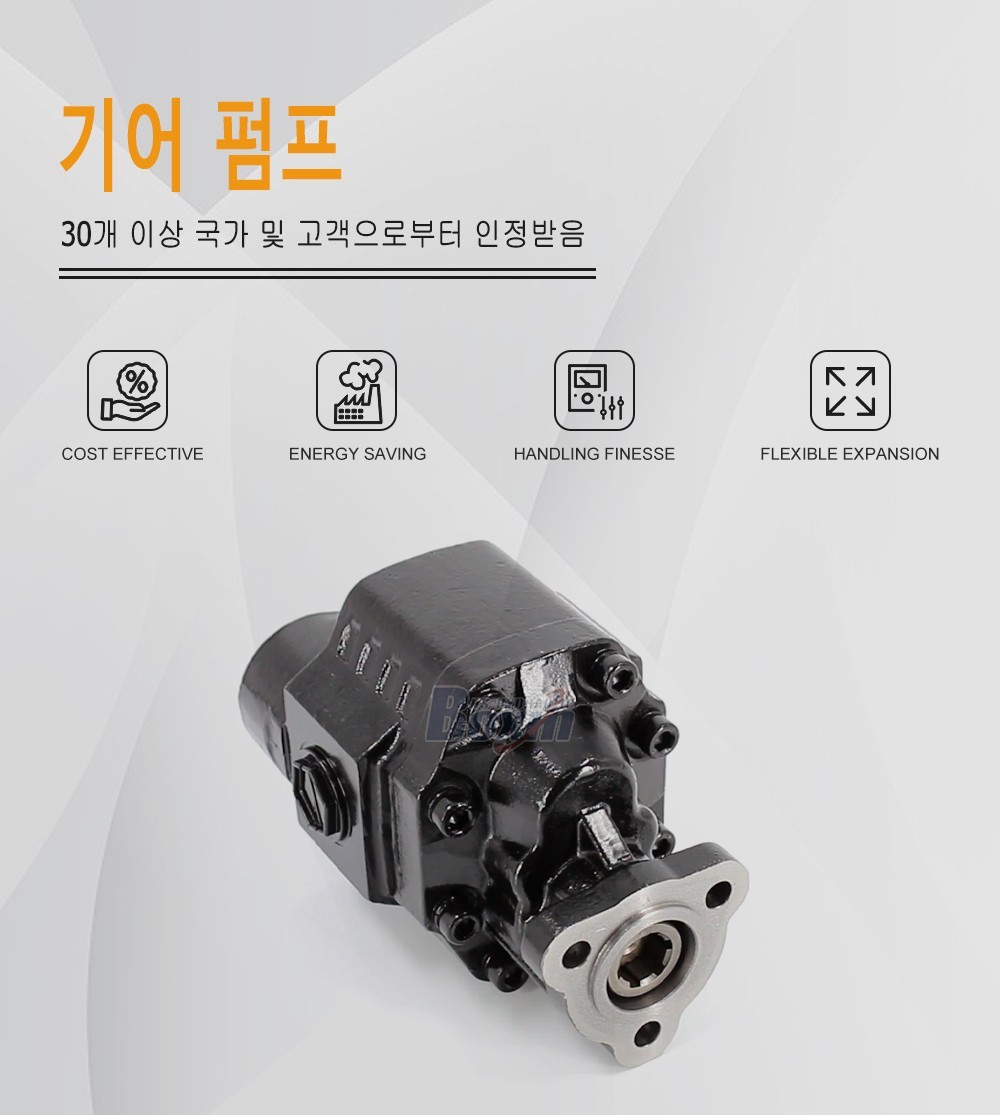 CBHW-UNI-80 80 cc/회전 25 MPa (3625 psi) 유압 기어 펌프