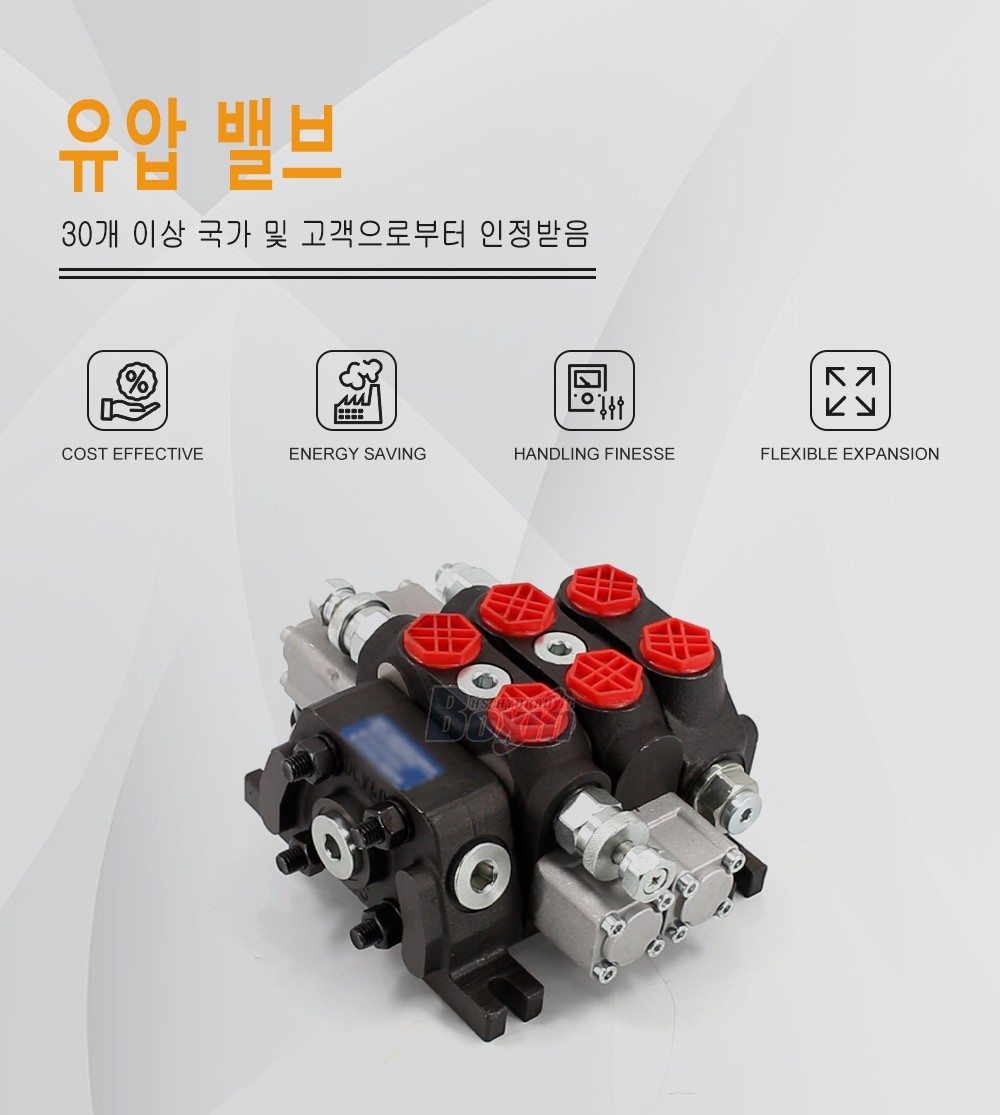 DCV60-FZJ 수동 2 스풀 구역 방향 밸브
