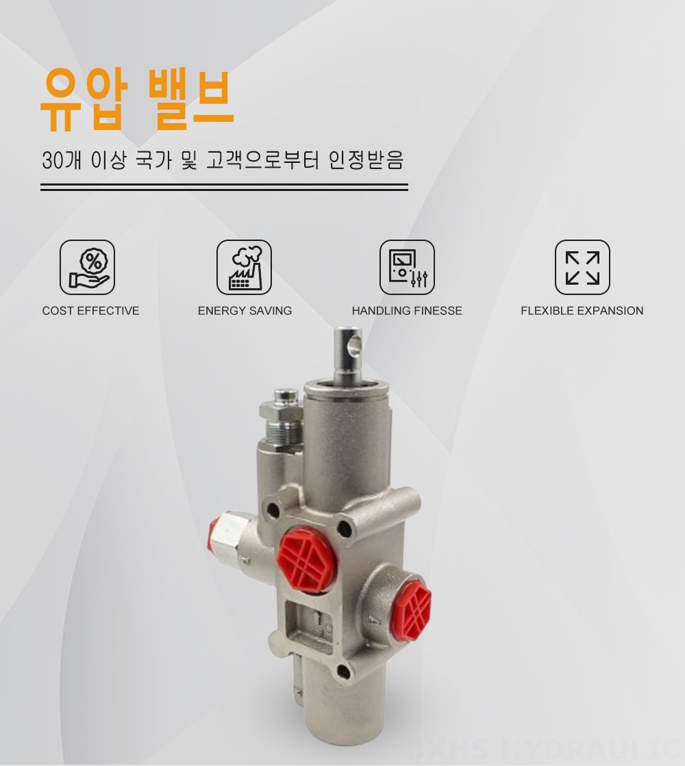 DM130 공압 1 스풀 팁핑 밸브