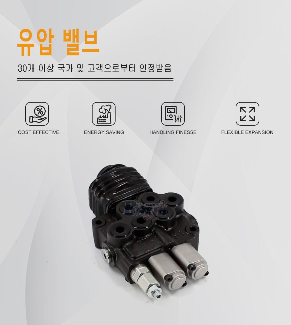 HS45 조이스틱 2 스풀 모노블럭 방향 제어 밸브