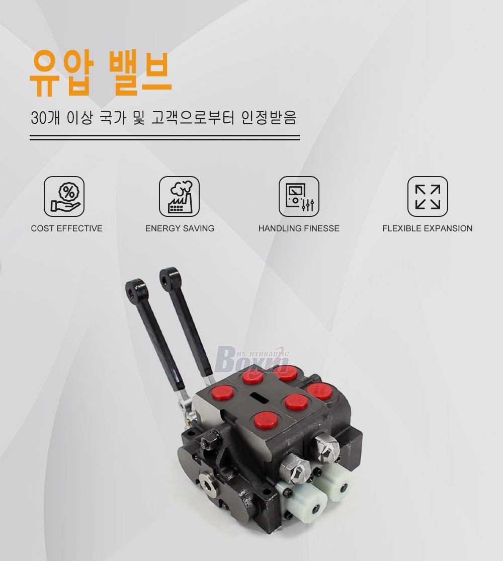 HSV20 수동 2 스풀 구역 방향 밸브