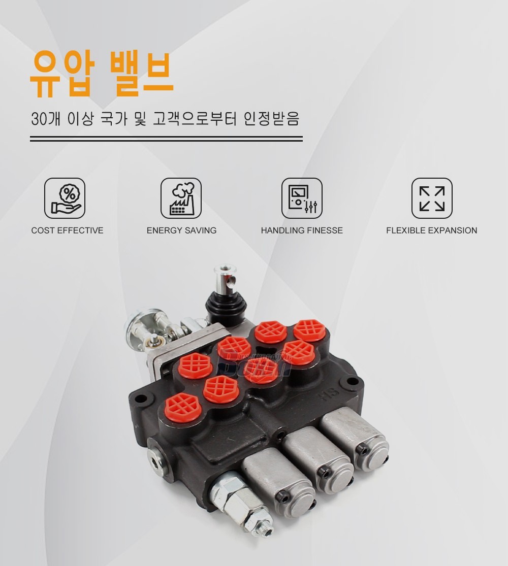 M45 수동 및 조이스틱 3 스풀 모노블럭 방향 제어 밸브