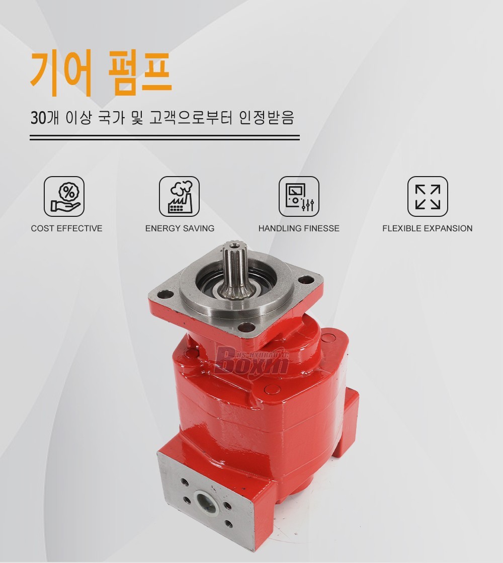 High Performance P350A542KEAB25-25R Hydraulic Gear Pump 104.5 cc/rev Displacement