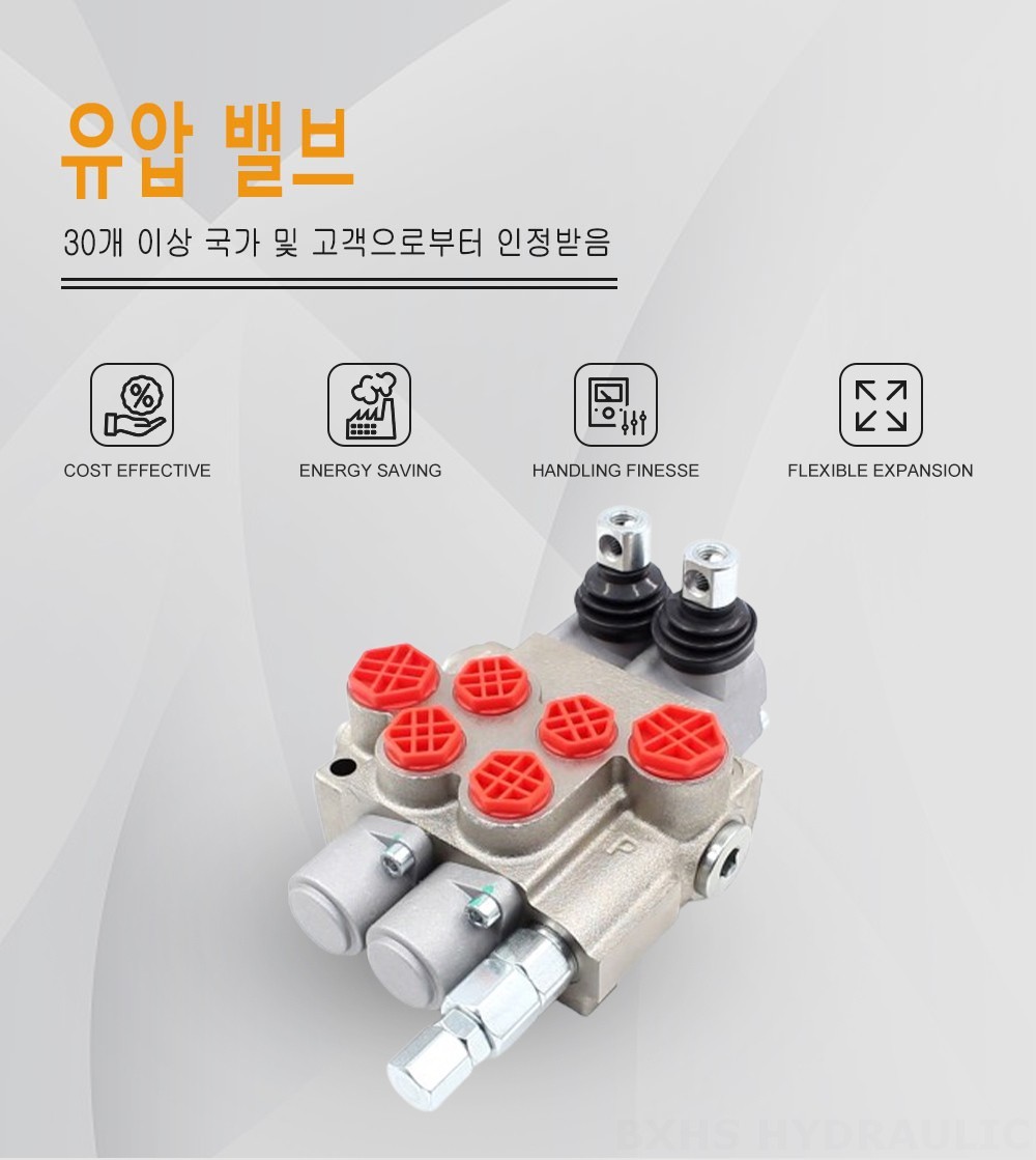 P40-XNHJ 수동 2 스풀 모노블럭 방향 제어 밸브