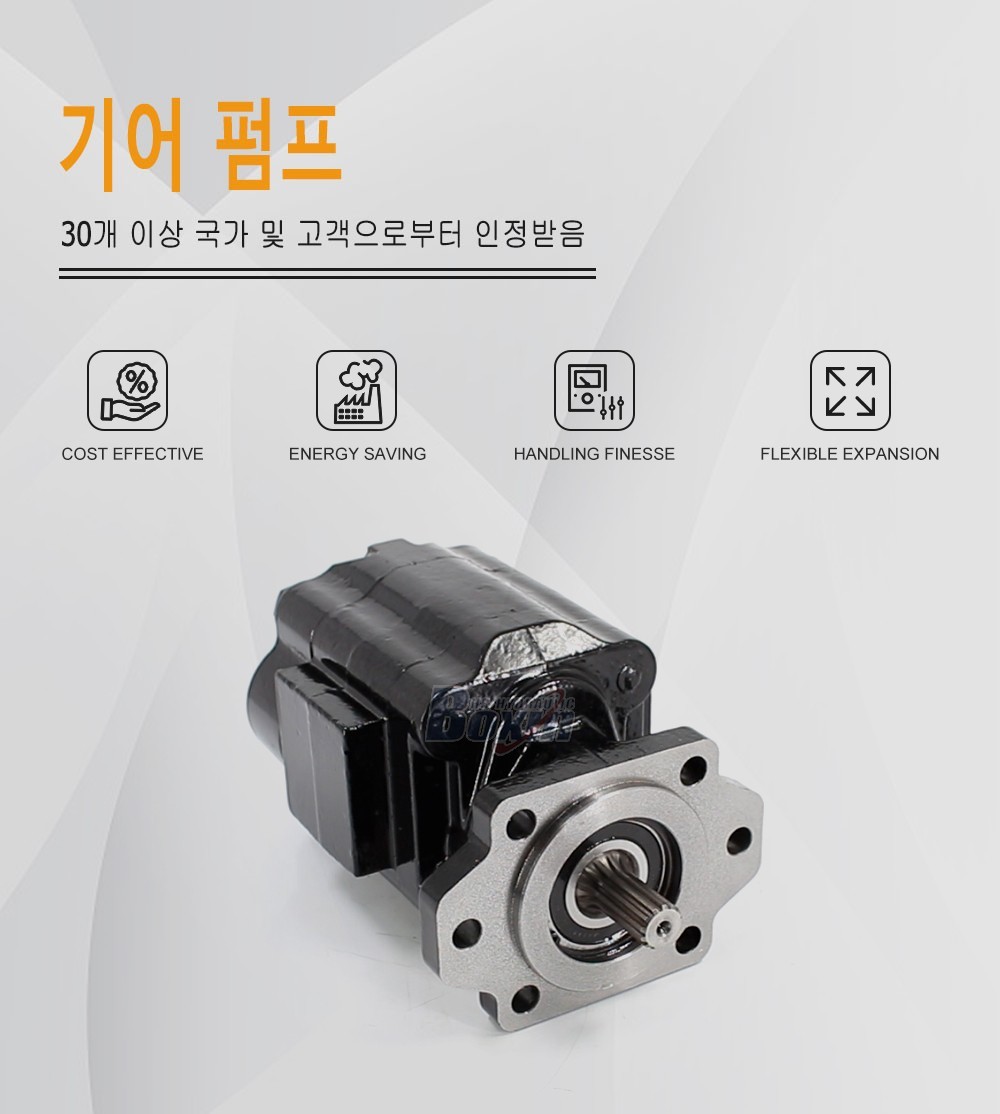 P51A646TEYR25-25 104.5 cc/rev 16 MPa (2320 psi) 유압 기어 펌프