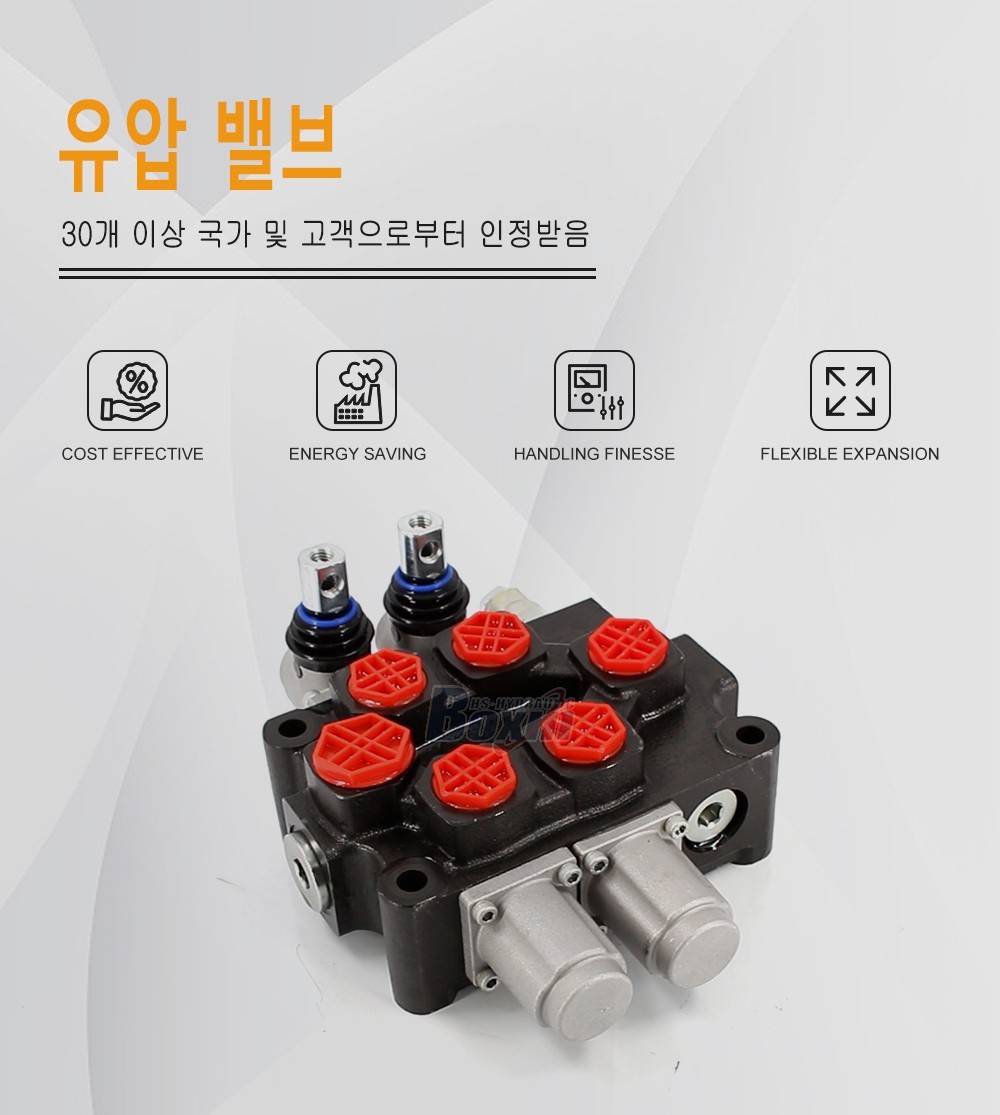 Q75-2OT 수동 2 스풀 모노블럭 방향 제어 밸브