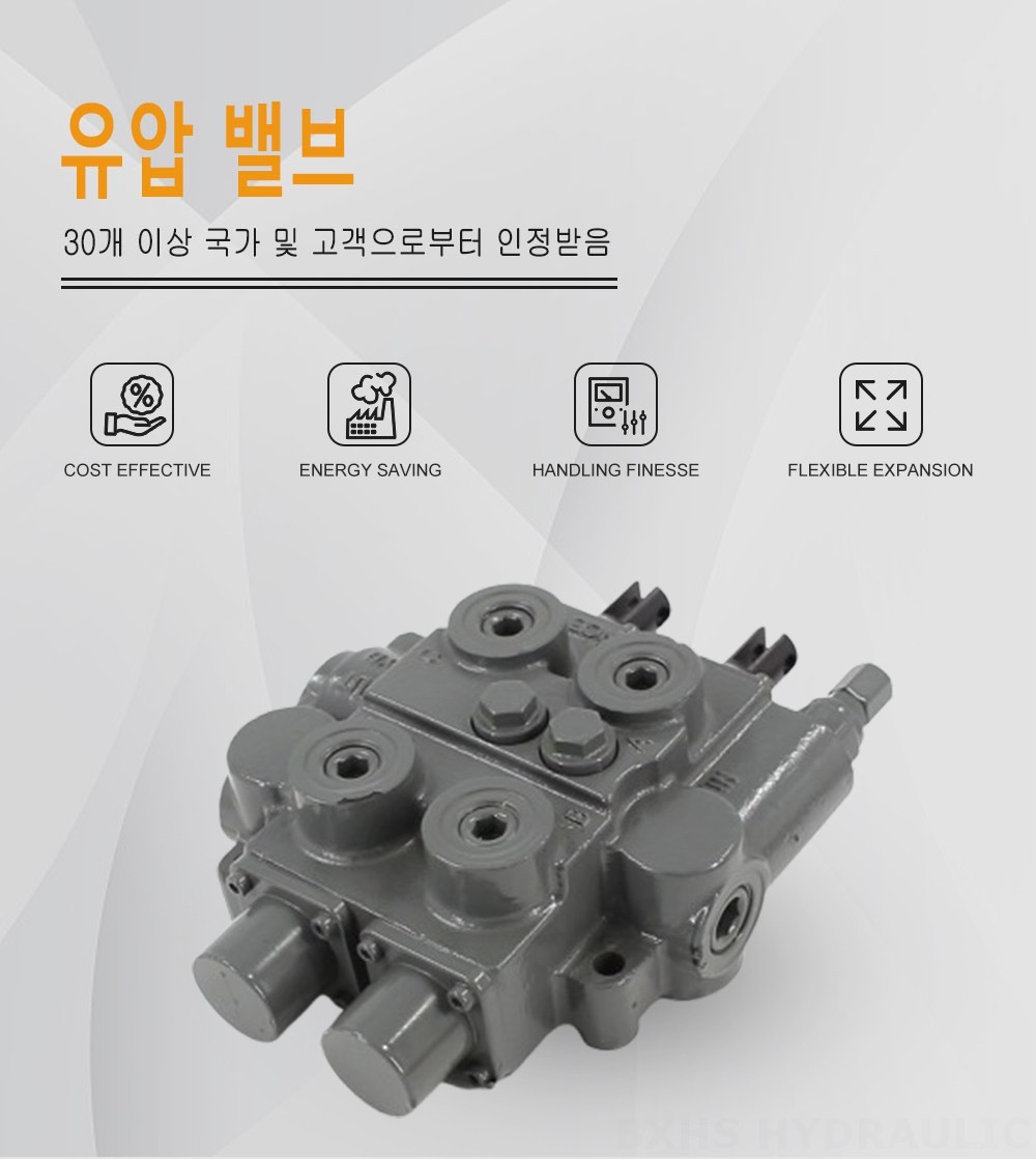 RD5200-H 수동 2 스풀 유압 제어 밸브