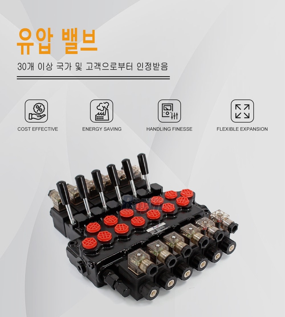 SD5-PG2 솔레노이드 6 스풀 모노블럭 방향 제어 밸브