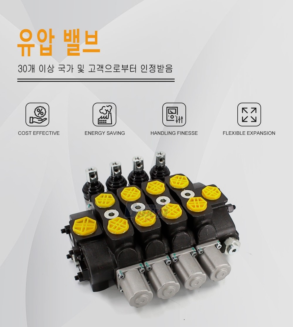 SD8 수동 4 스풀 구역 방향 밸브