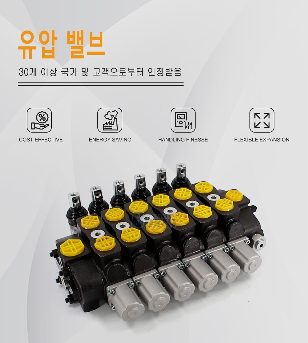 SD8 수동 6 스풀 구역 방향 밸브