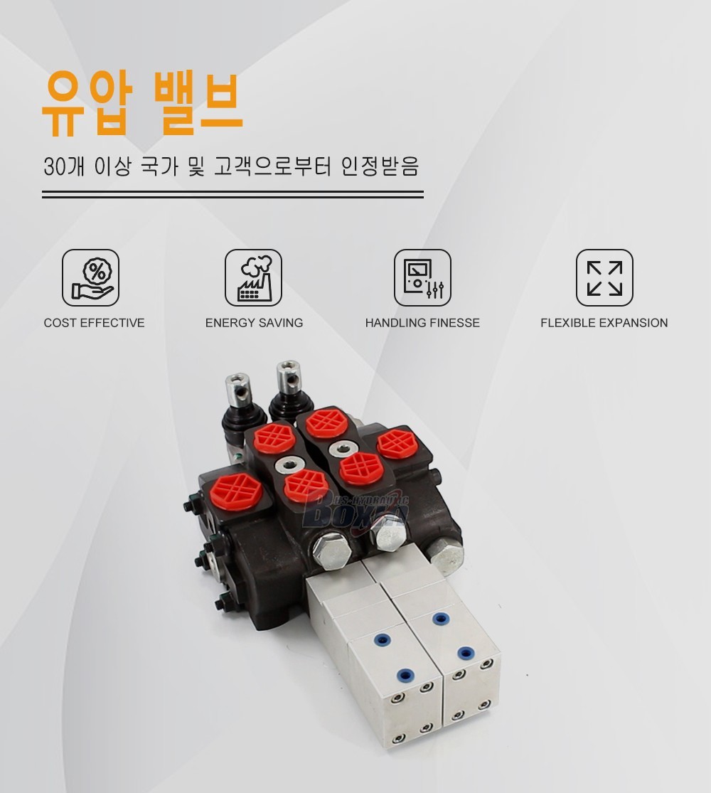 SD8 공압 2 스풀 구역 방향 밸브