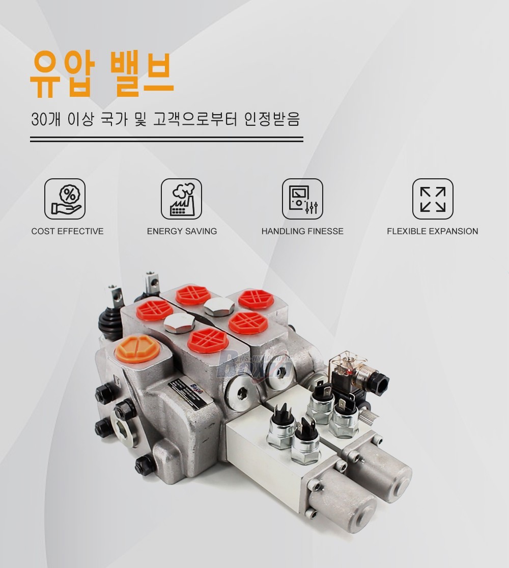 SDS180-PG2-2OTDD 수동 2 스풀 구역 방향 밸브