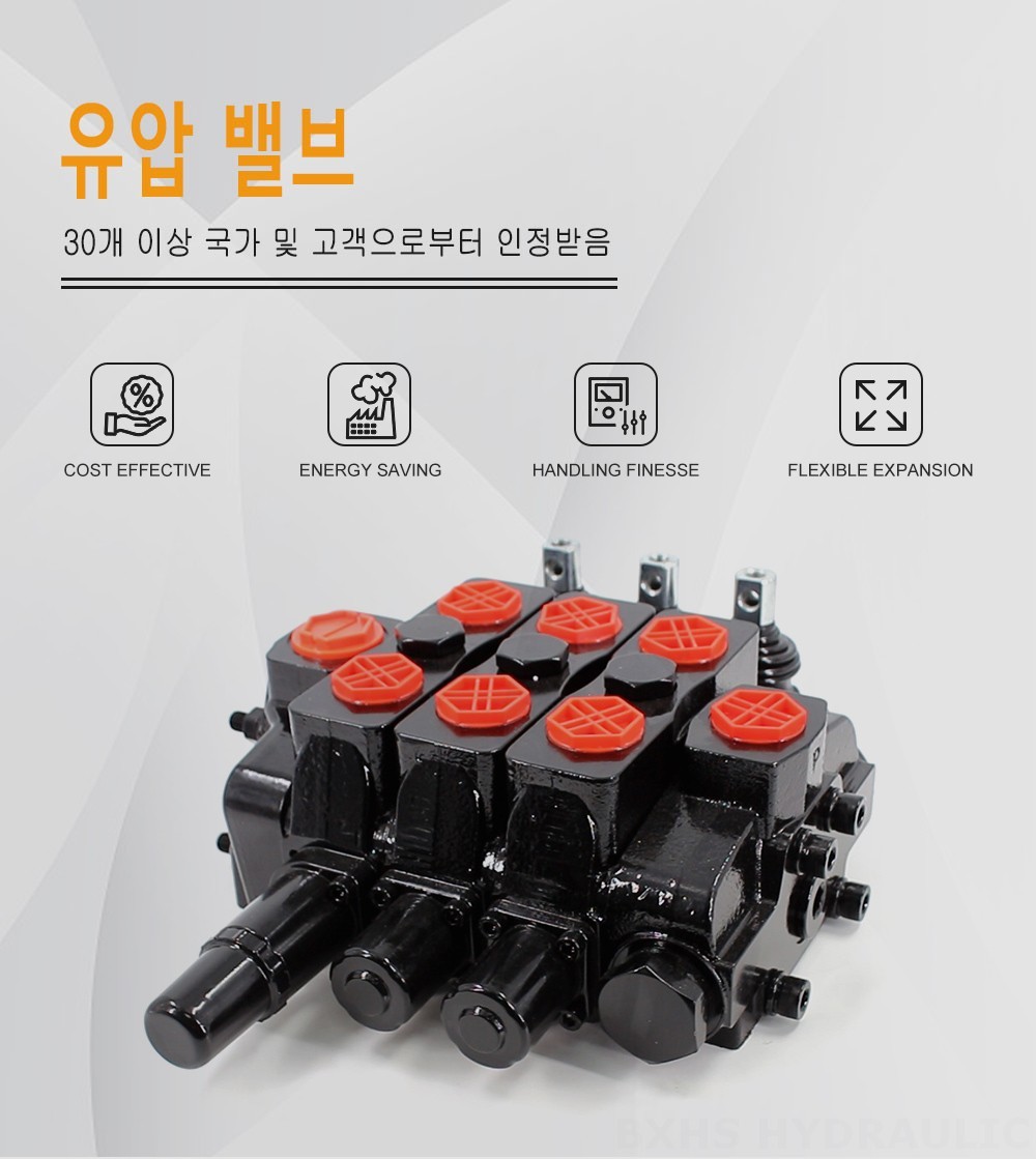 SDS180 유압 및 수동 3 스풀 구역 방향 밸브