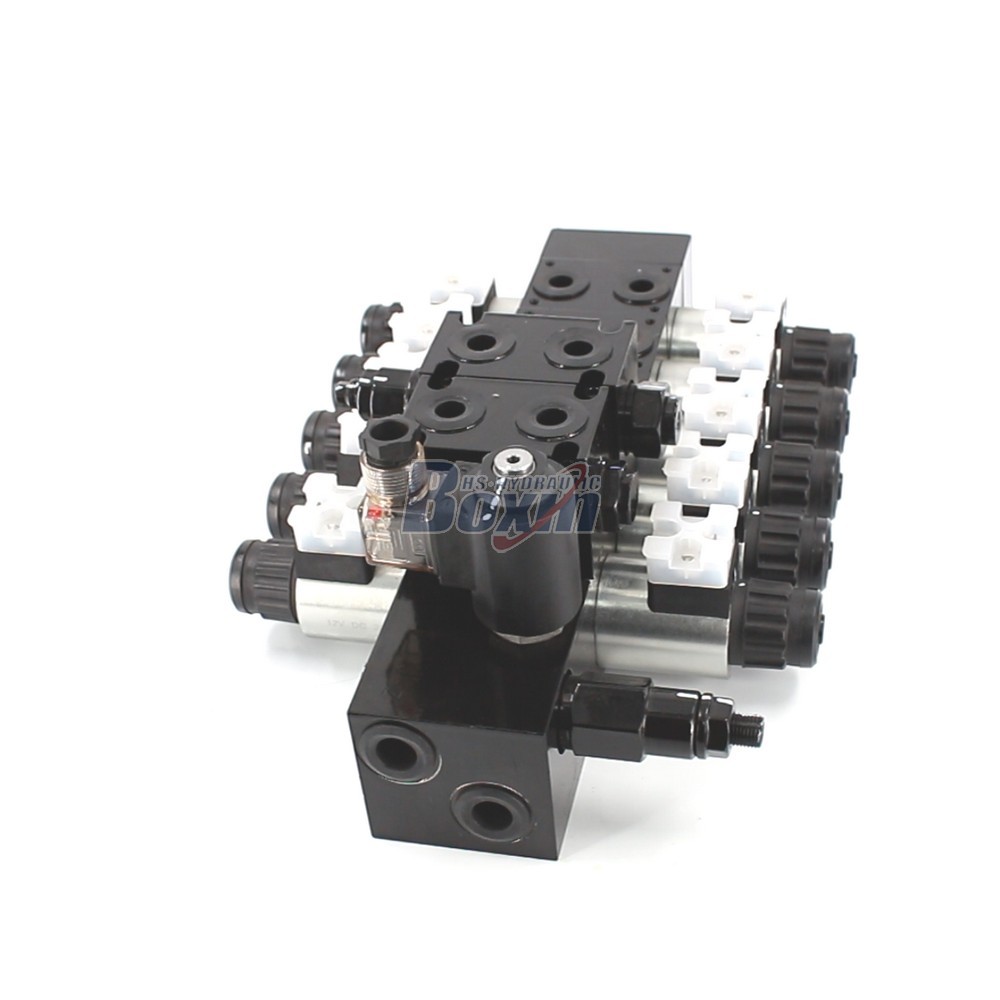 Industrial Grade DCV56-H 5 Spool Solenoid Operated Sectional Control Valve main image