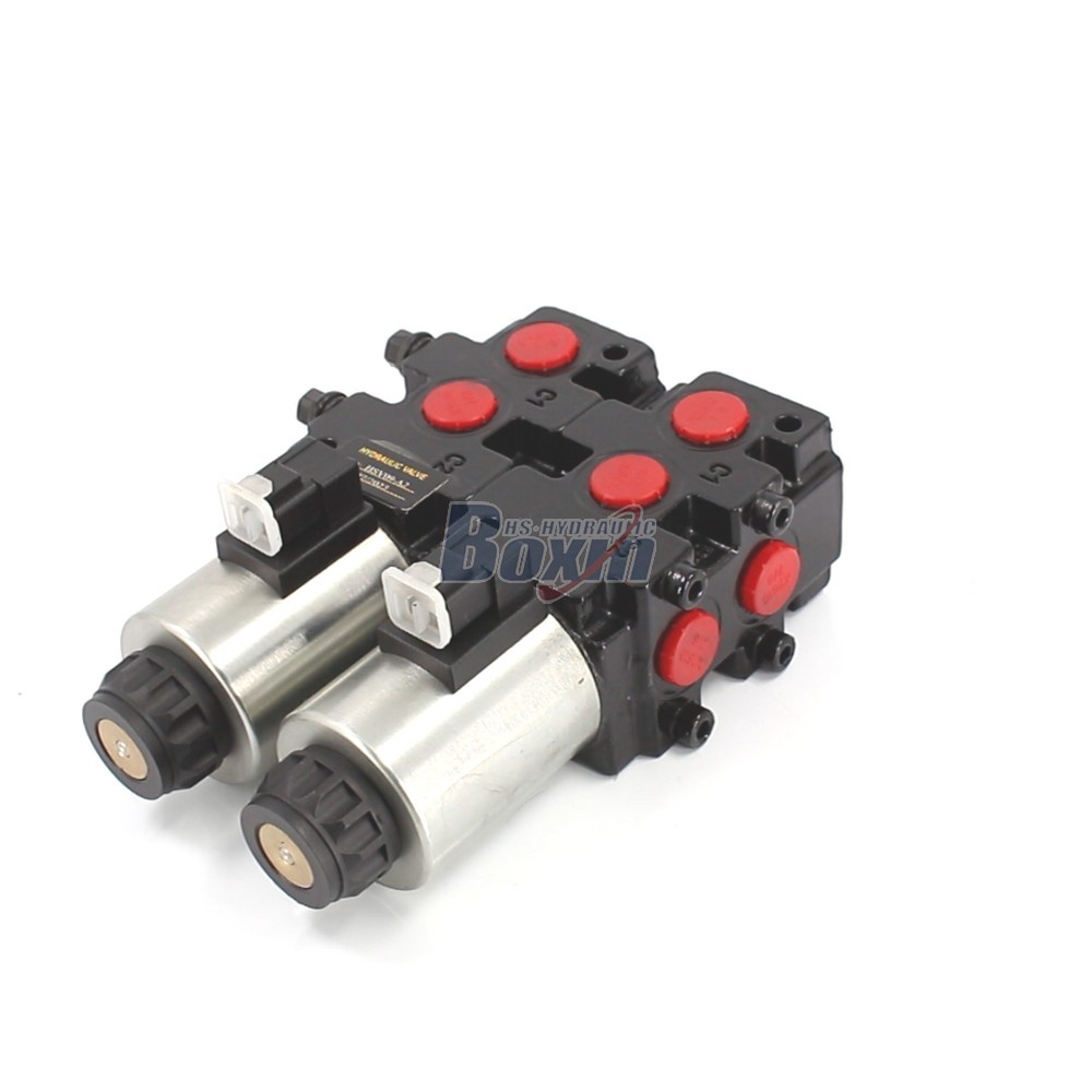 Industrial HSV09 2 Spool Solenoid Flow Diverter Control Valve main image