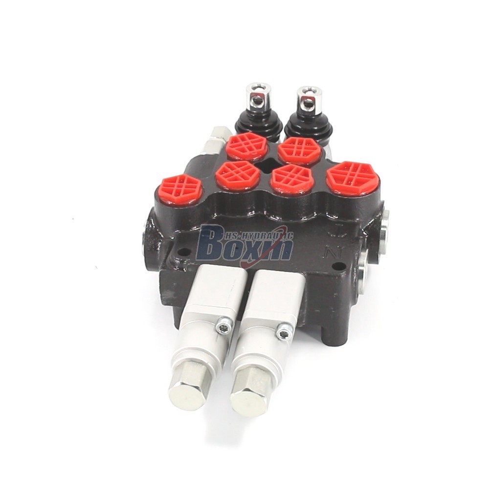 P80AFT-2QTW1 Manual 2 Spool Monoblock Directional Valve for Hydraulic Systems main image